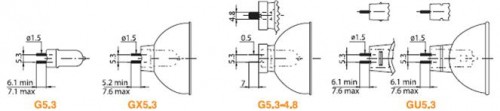 Tungsten Halogen Extra Low Voltage G5... lamp bases image